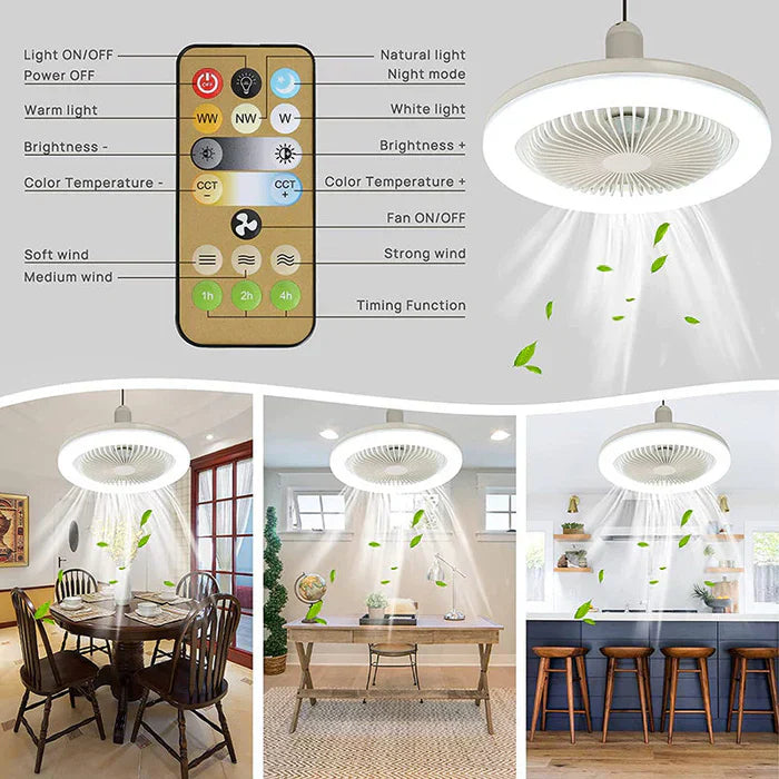 Närbild på takfläktens lampdel med E27-sockel och energieffektiv LED-belysning [[lstfy-media:5]]