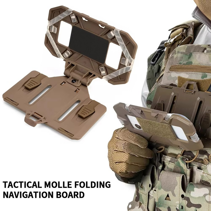 Taktisk mobilhållare för navigation fäst på MOLLE-system