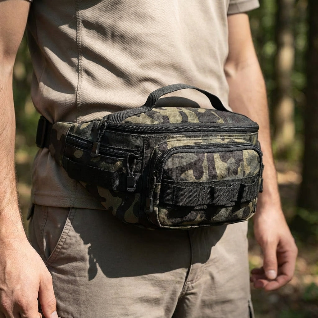 Taktisk unisex midjeväska RangerPack, vattentät och mångsidig för friluftsliv.