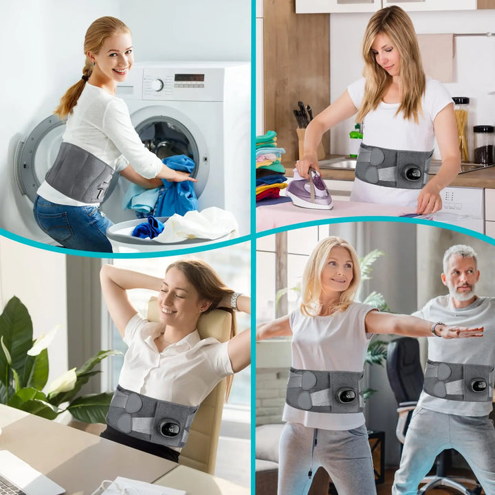 Värmedyna och ryggmassagerare för hälsa och välbefinnande på plats