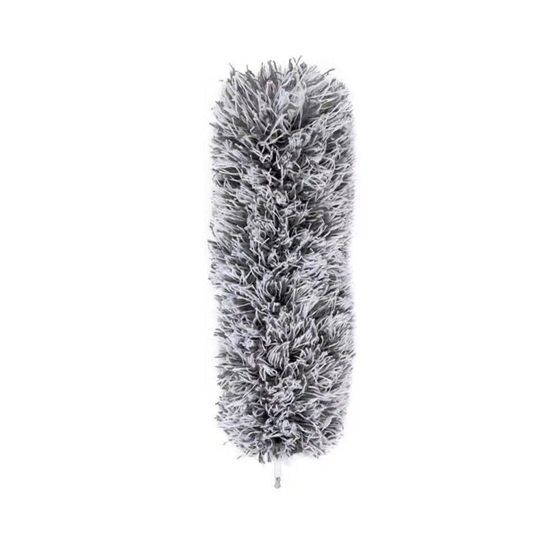Teleskopisk böjd mikrofiber dammvippa med förlängbar stång, mjukt böjbart huvud för svåråtkomliga ytor i hemmet.