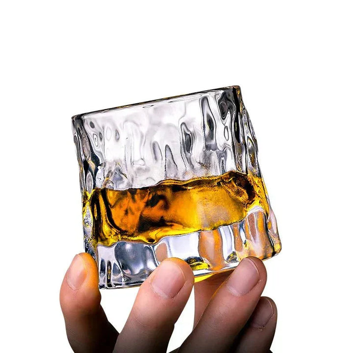 Carvallo texturerat whiskyglas med roterande funktion