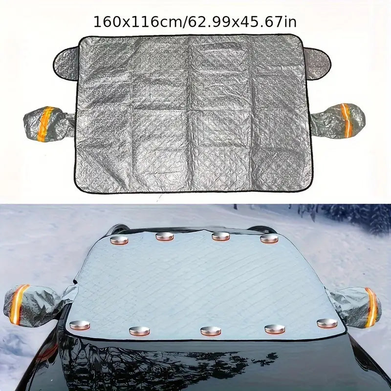 Vintertillbehör för bil med effektivt skydd mot frost på rutan