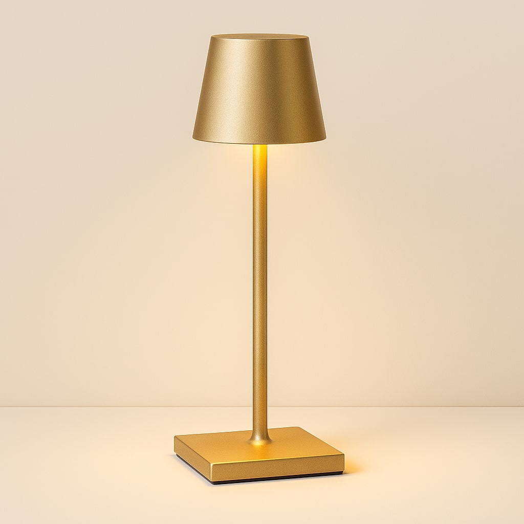 Kompakt sladdlös lampa perfekt för balkong och altan