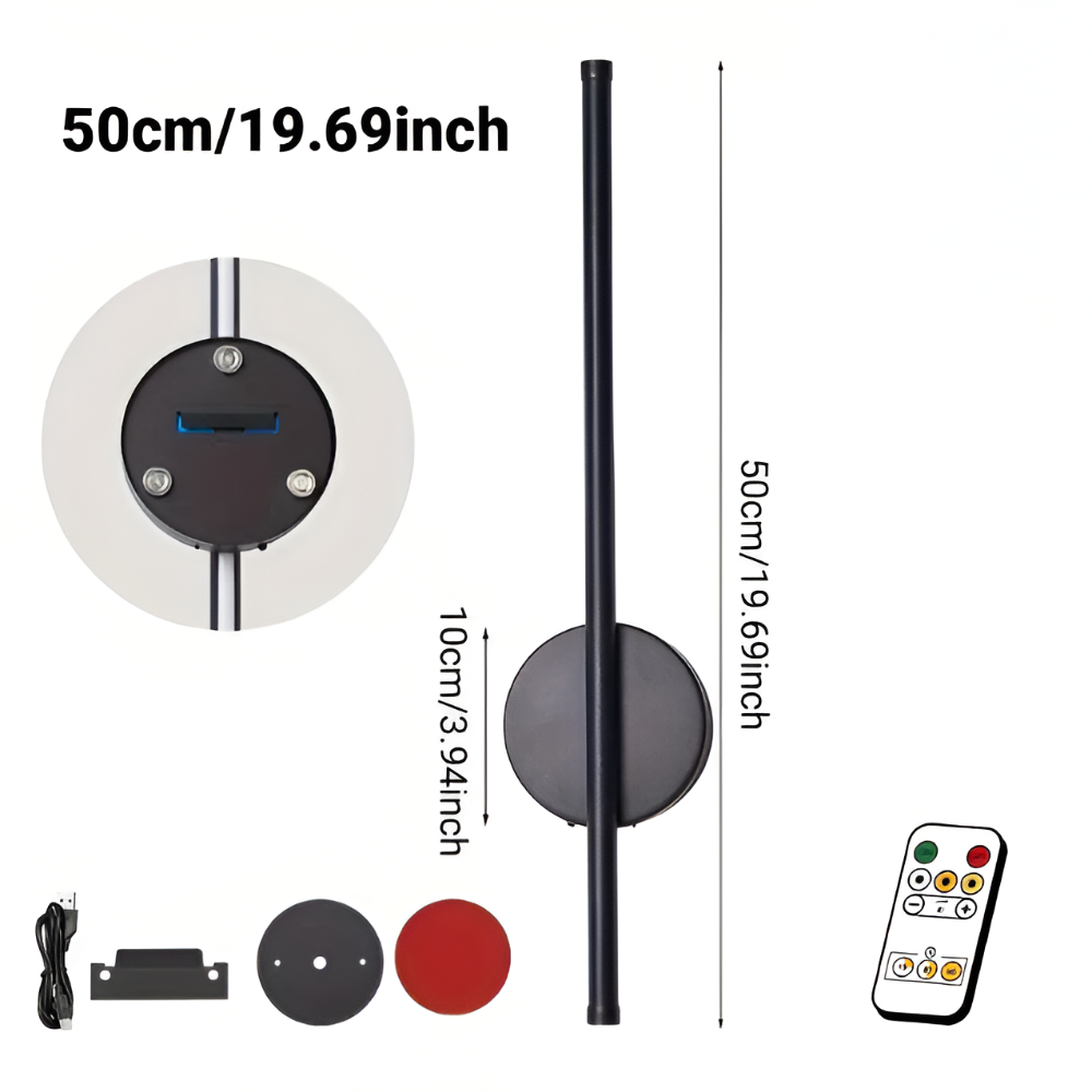 Uppladdningsbar vägglampa med bekväm USB-laddning. Flexibel ljussättning i ditt smarta hem.