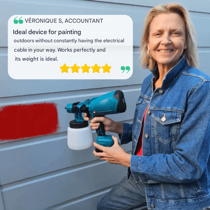Batteridriven färgspruta för DIY-entusiaster, erbjuder snabb och enkel målning utan sladdar.