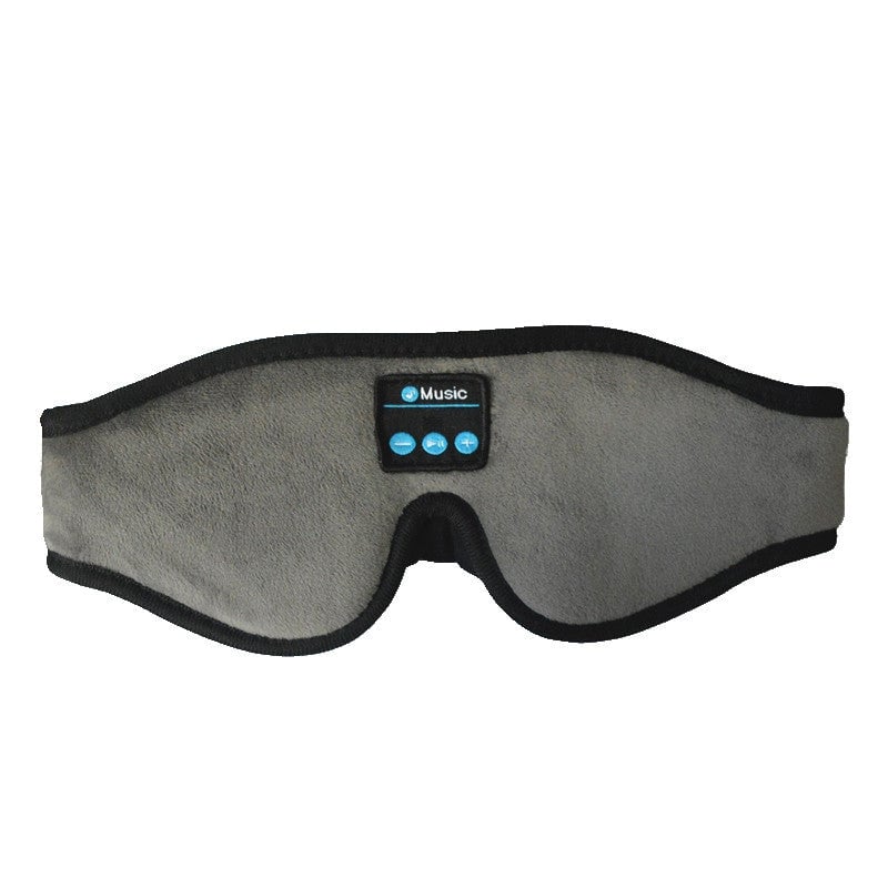 "Trådlös Bluetooth-sömnmask i mjuk velour för avkoppling, blockerar ljus, lyssna på musik. Perfekt för resor och meditation."