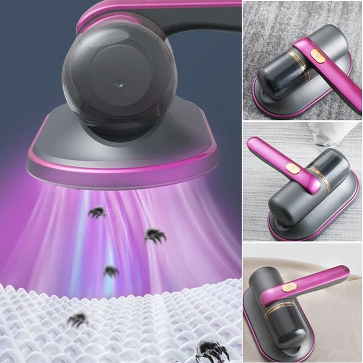 "Trådlös dammsugare med UV-sanering, kraftfull sugkraft, HEPA-filter, och tvättbar dammbehållare i modern design."