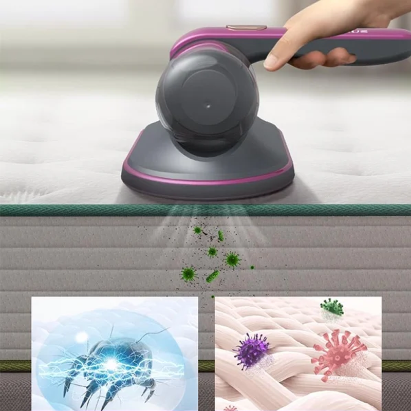 "Trådlös dammsugare med UV-sanering, kraftfull sugkraft, HEPA-filter, och tvättbar dammbehållare i modern design."