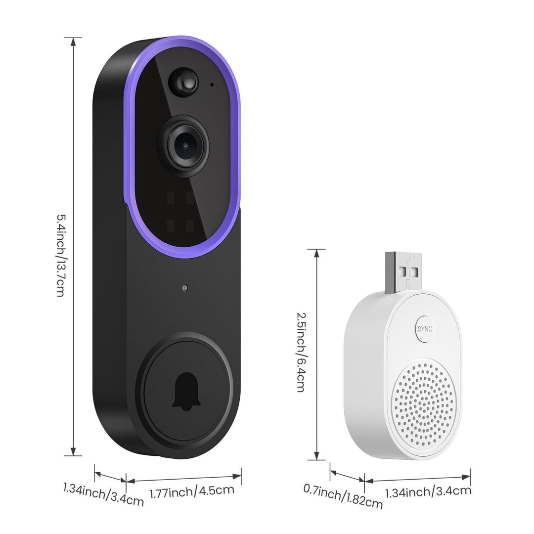 "Trådlös utomhuskamera med HD nattseende, AI detektion, visad med mörk väderbeständig design, perfekt för säkerhet utomhus."