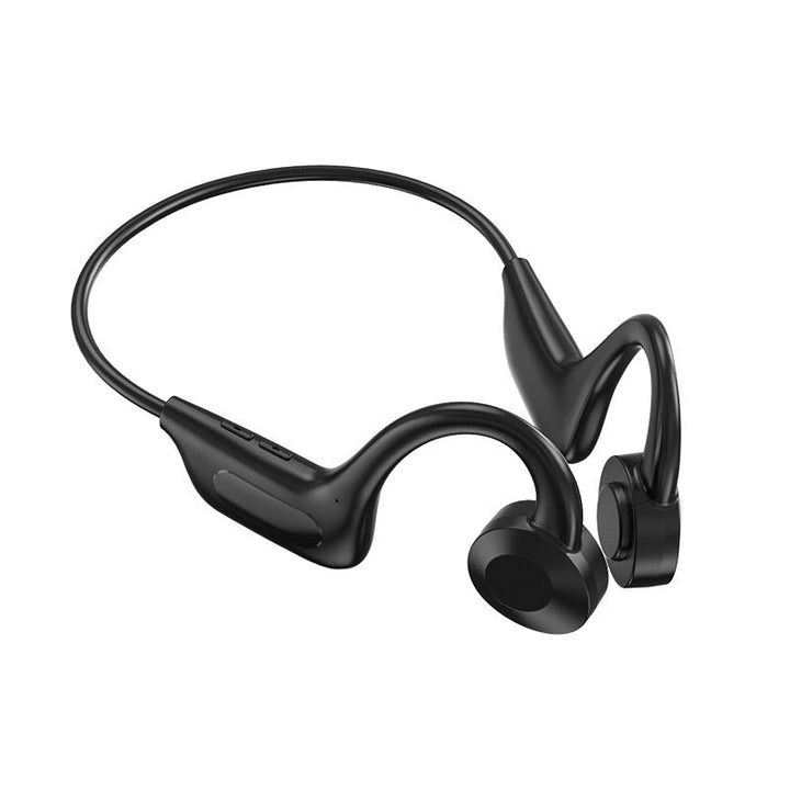 "Trådlösa benledningshörlurar med ergonomisk design, bekväm passform för alla aktiviteter, Bluetooth-anslutna."