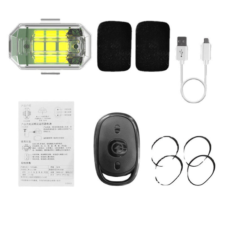 Trådlöst LED-stroboskopljus, hög ljusstyrka, mångfärgat, vattentåligt design för utomhusbruk. Perfekt för kvällsäventyr.