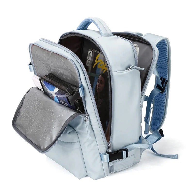 TrailSafe Pro outdoor ryggsäck med ventilerad ryggpanel för skönare upplevelse.