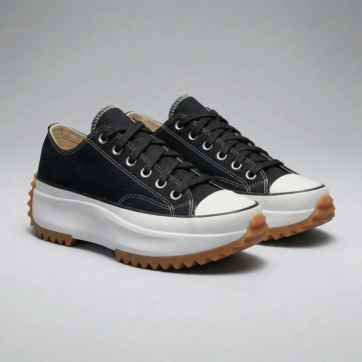 Modern damsneaker "Ashley" med platåsula och snörning. Trendig modesko för vår-, höst- och vardagsbruk.