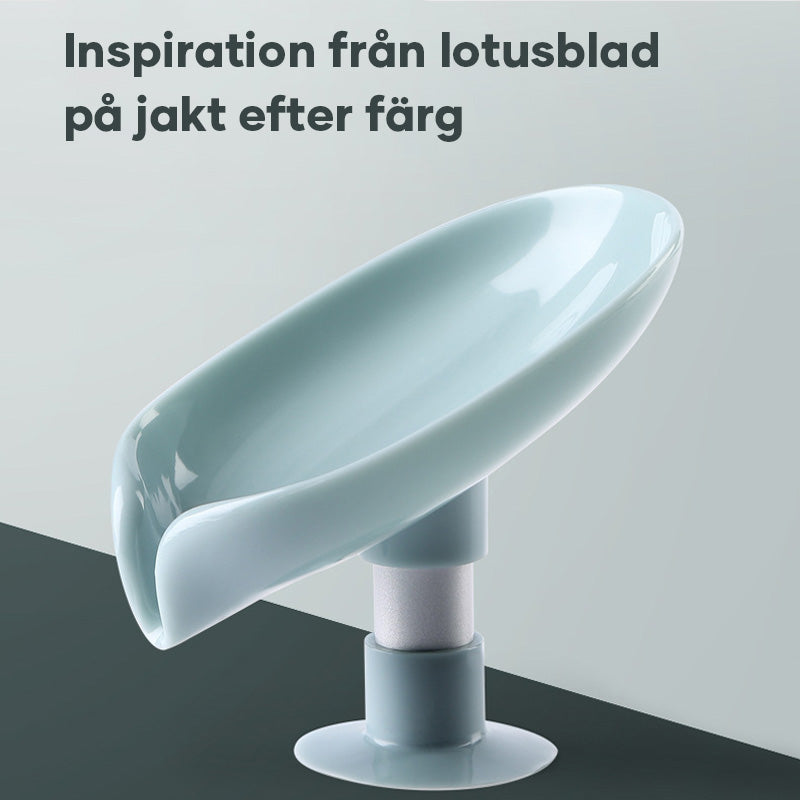 Tvålkopp med dränering, mintgrön och grå, modern V-form design, dräneringsfunktion, hållbart ABS-material.