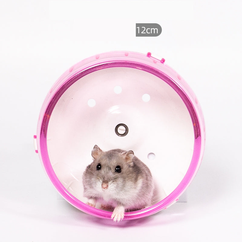 Stabilt hamstertillbehör: ett tyst hamsterhjul som passar alla smådjur.