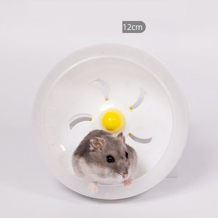 Ergonomiskt och tyst hamsterhjul för stressfri motion och lek åt smådjur.