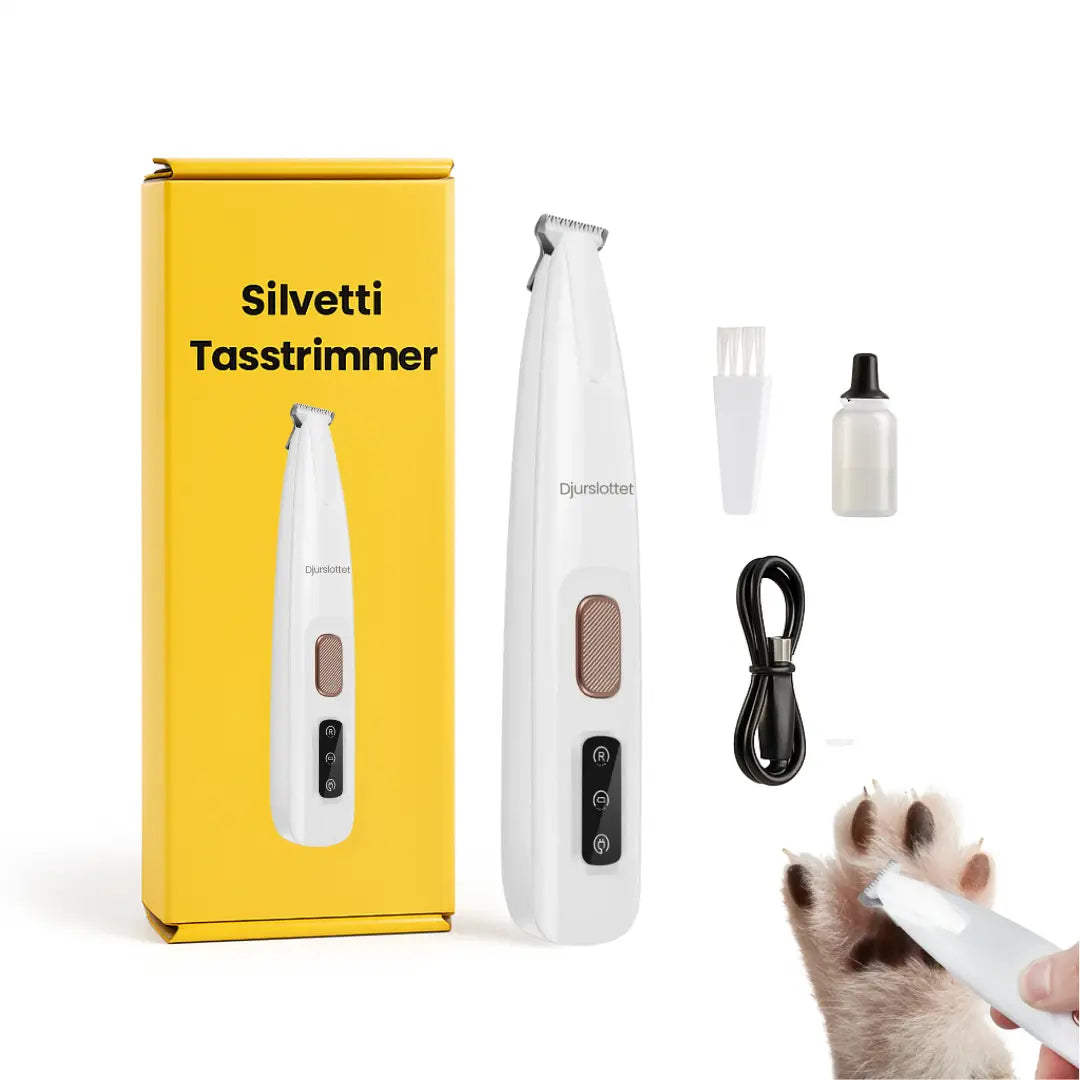 Tystgående tasstrimmer för hund & katt. Skonsam pälsvård och tassvård för husdjur.