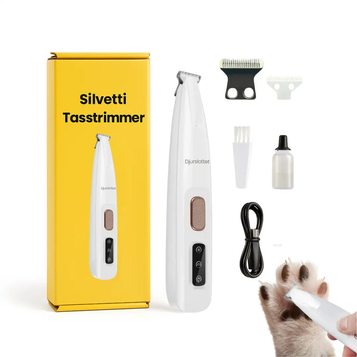 Ergonomisk tyst tasstrimmer för hund & katt. För optimal tassvård & djurvård hemma.