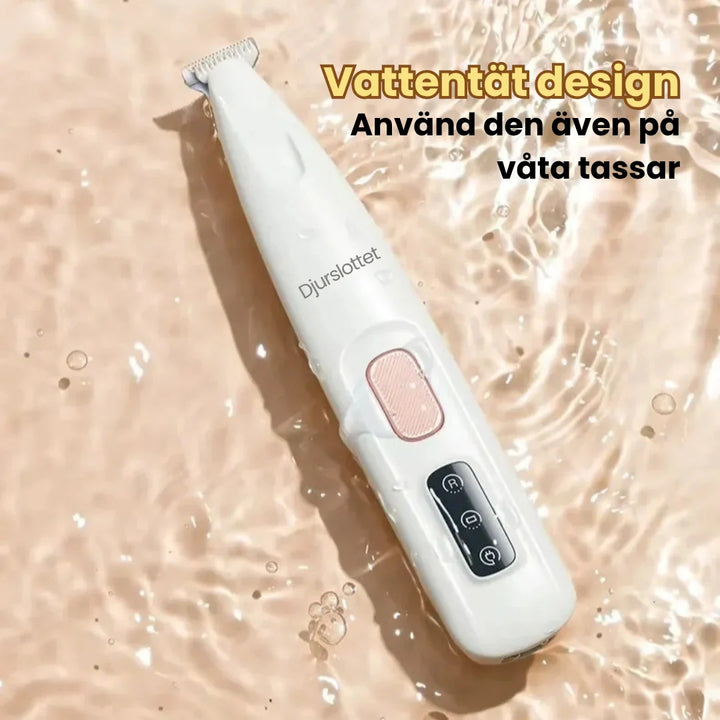 Elektrisk uppladdningsbar tasstrimmer för husdjur. Tyst & effektiv för hund- & katttassar.