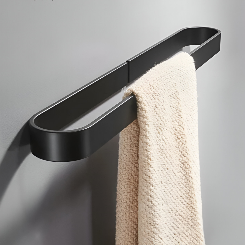 U-formad handdukshållare i rostfritt stål för badrum, vägghängd & modern design.