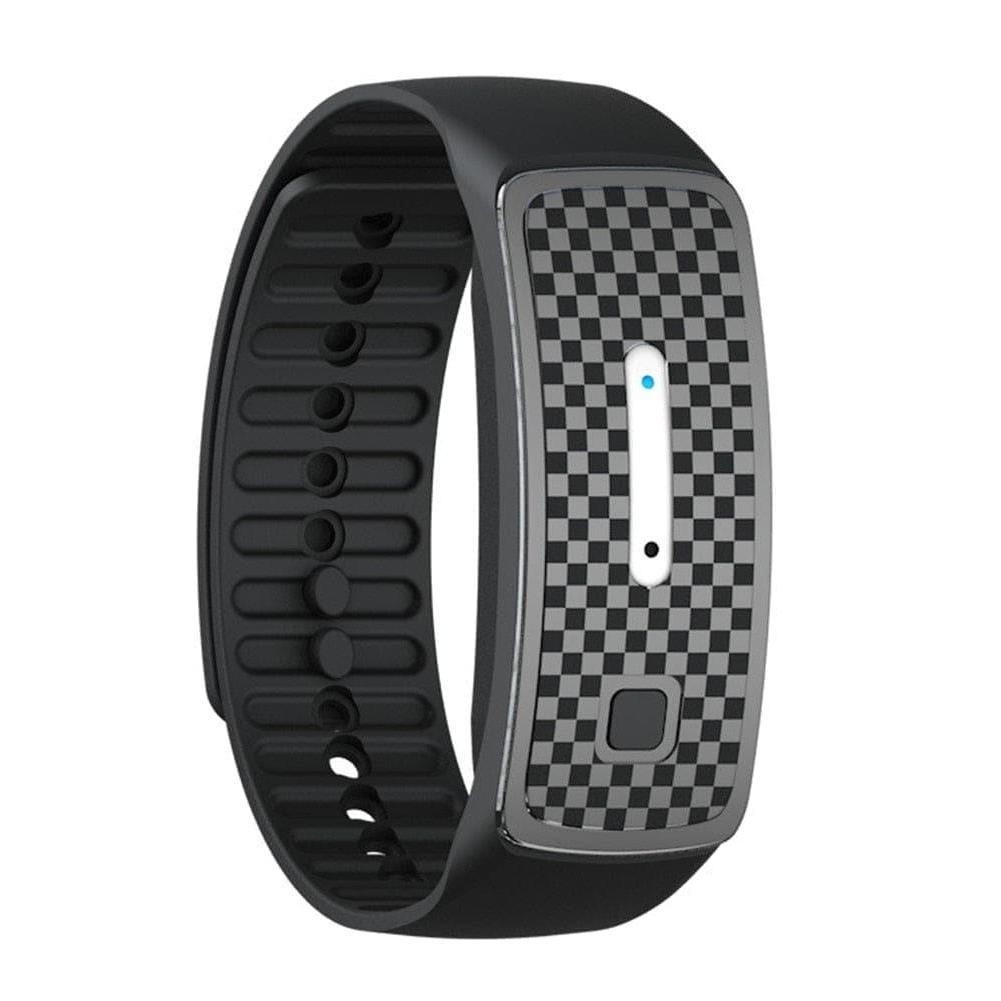 Svart myggavvisande armband med digital laddningsfunktion