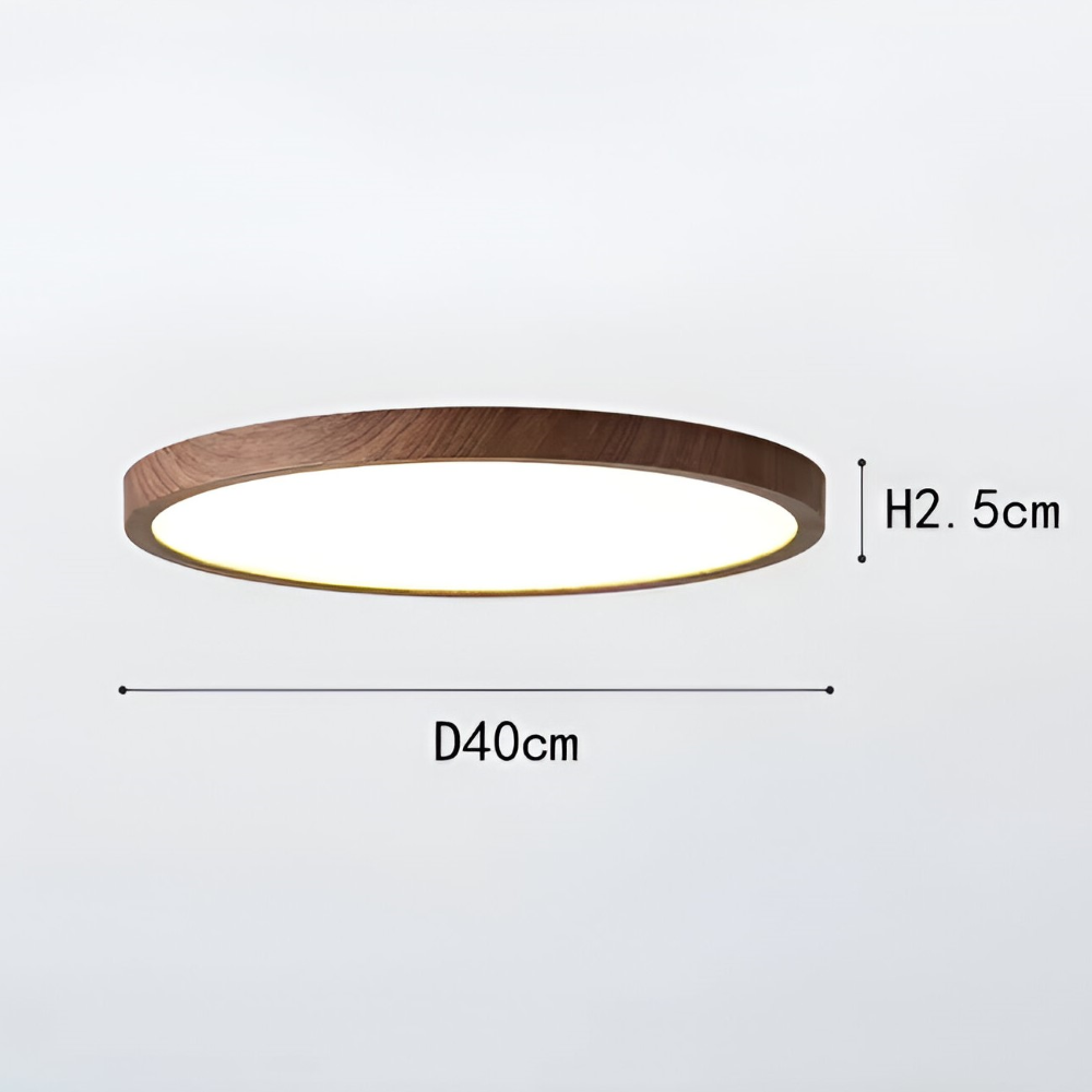 Modern rund LED taklampa, ultratunn design, energieffektiv takbelysning för hemmet.