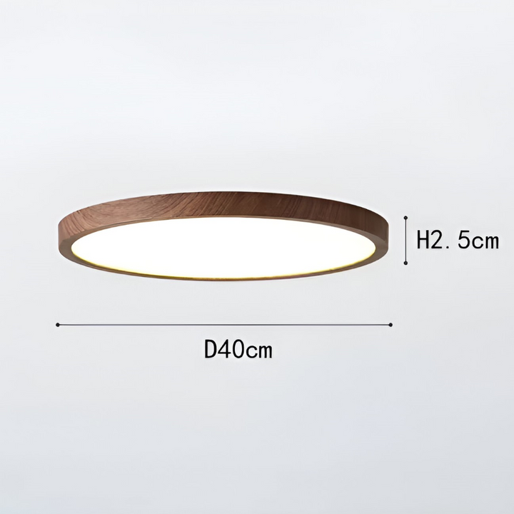 Modern rund LED taklampa, ultratunn design, energieffektiv takbelysning för hemmet.