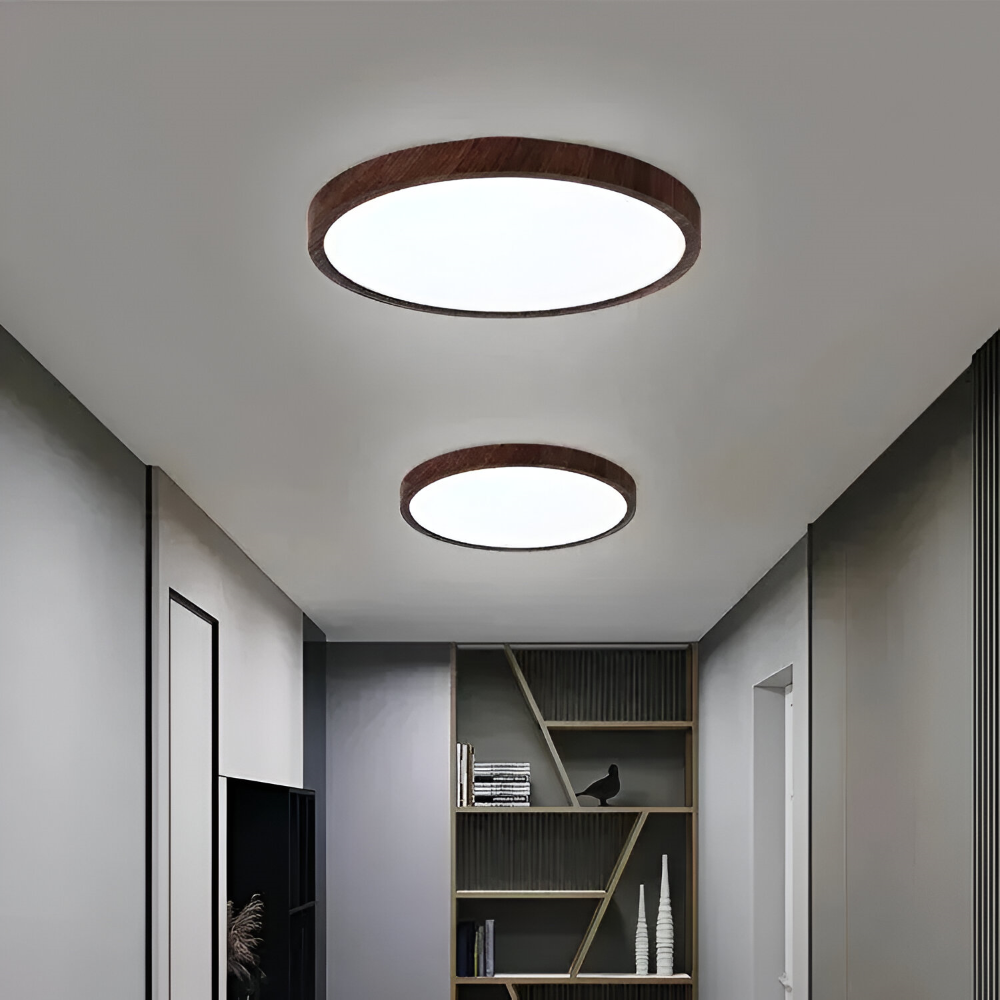 Modern rund LED taklampa för takbelysning i eleganta hem. Stilren design.