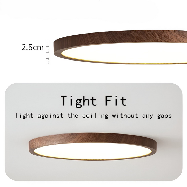 Stilren rund LED taklampa med modern design. Ultratunn för minimalistisk takbelysning.