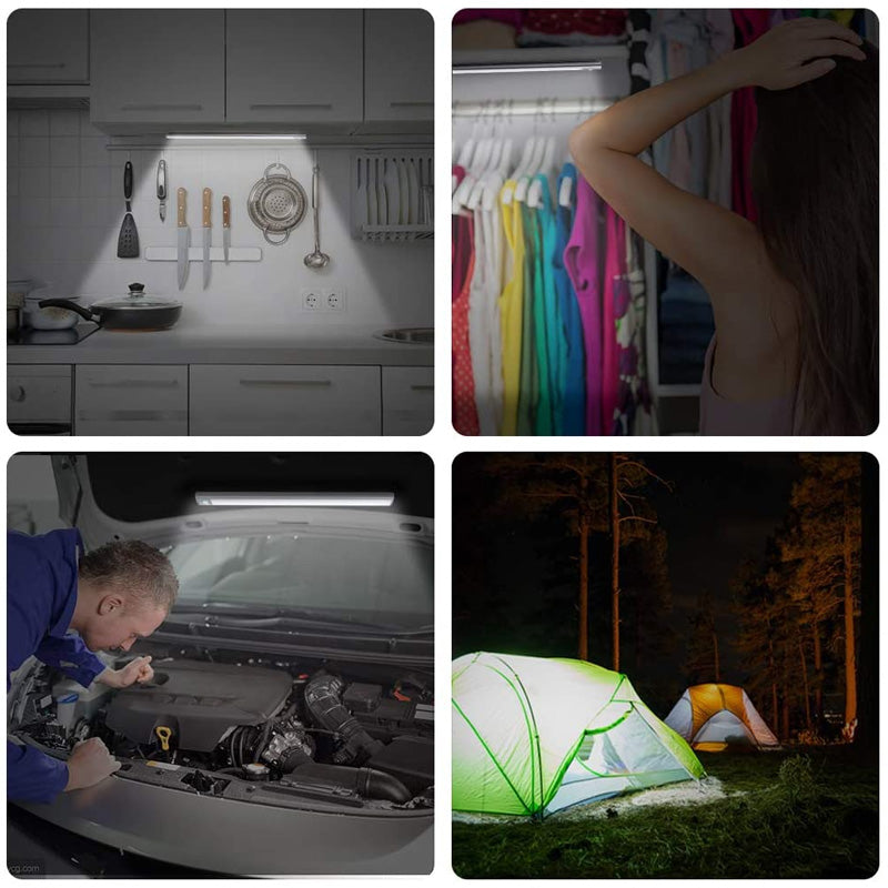 Ultratunt trådlöst sensorljus, slimmat och stilrent, aktiveras av rörelse för mjuk belysning i mörka utrymmen.
