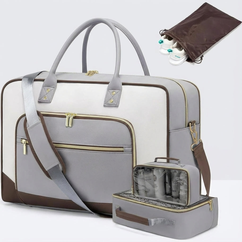 Rymlig duffelväska med laptopfack och våtfack. Del av ett 4-delat reseset för smidig handbagage.
