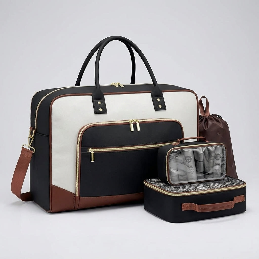 Bekvämt 4-delat unisex reseset för handbagage. Perfekt för weekendresa med organiserad packning.