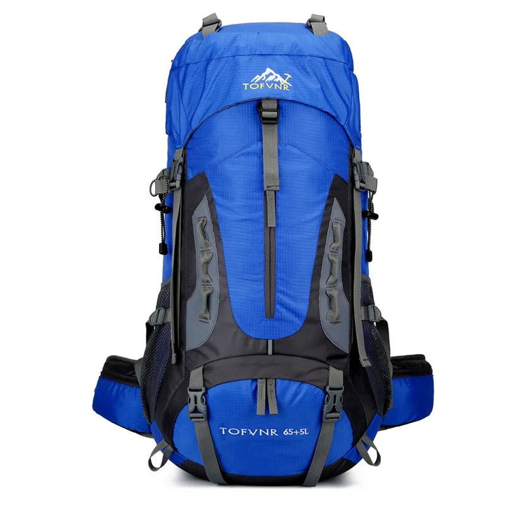 Hållbar 45L vattentät ryggsäck för outdoor. Unisex design för vandring, camping och äventyr. Slitstark packning.