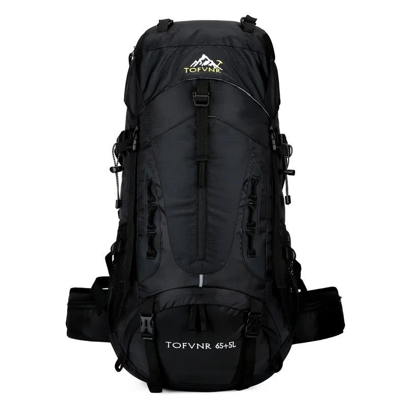 45L unisex friluftsryggsäck, vattentät, idealisk för vandring, camping och resor. Bekväm packning.