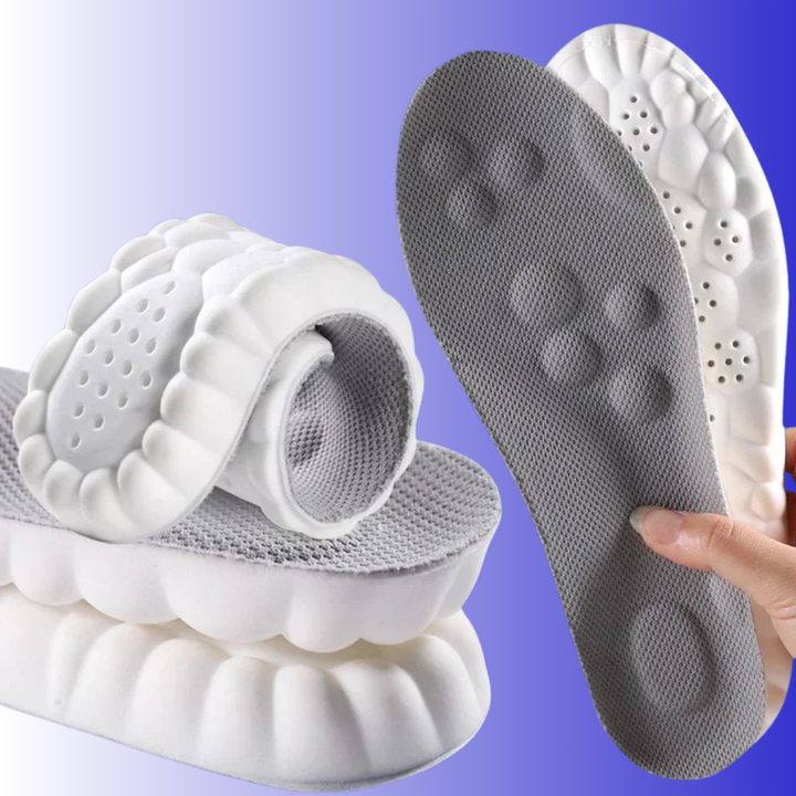 Ergonomiska 4D skoinlägg med hålfotsstöd. Idealiska för löpning, sport och ökad komfort under aktivitet.