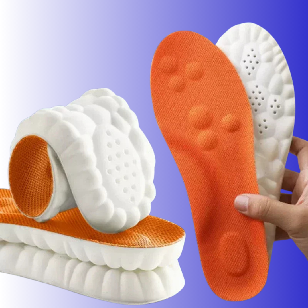 Innovativa 4D sulor för maximal komfort. Ger stötdämpning och avlastning för fötterna under långa dagar.