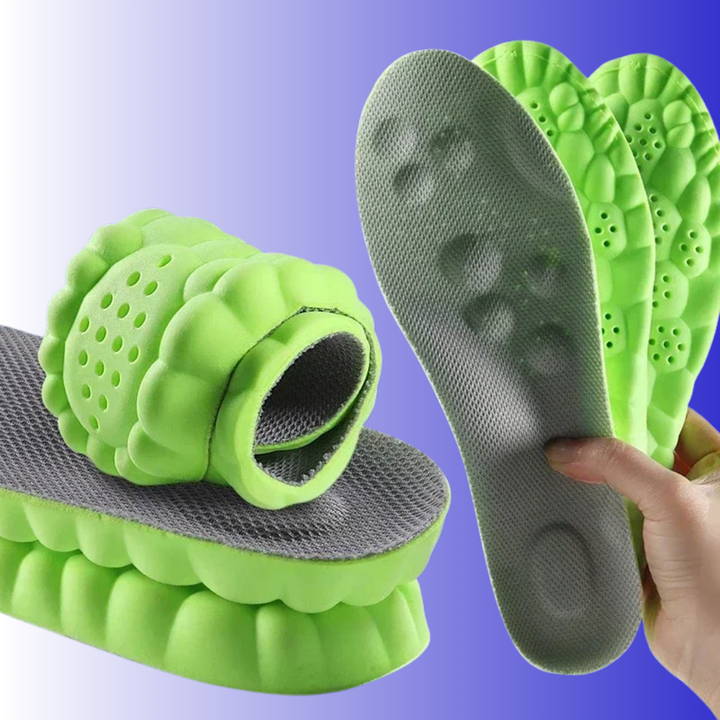 Unisex 4D skoinlägg perfekta för träningsskor, sneakers och vardagsbruk. Ger skön massage och stötdämpning.