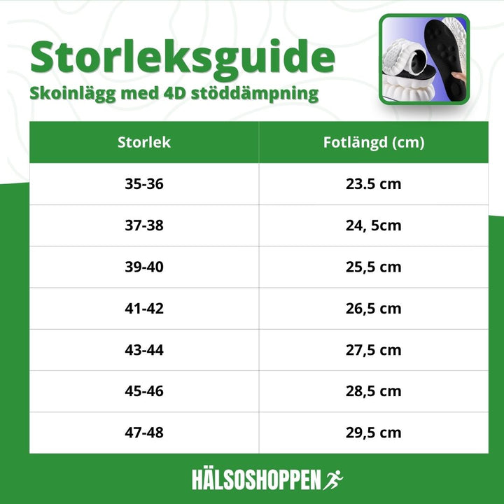 Avancerade unisex skoinlägg med 4D stötdämpning och fotstöd för förbättrad komfort under all aktivitet.