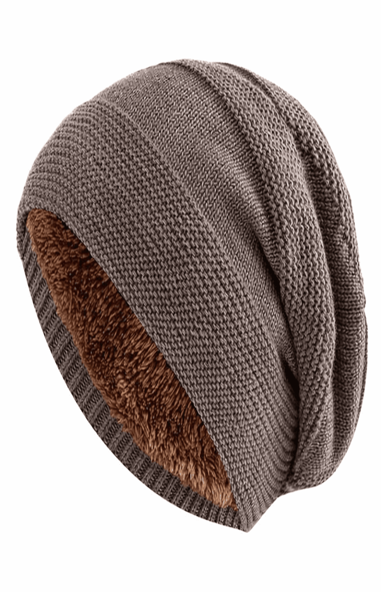 Höst- och vintermössa, stickad, slouchy och varm. Bekväm unisex accessoar.