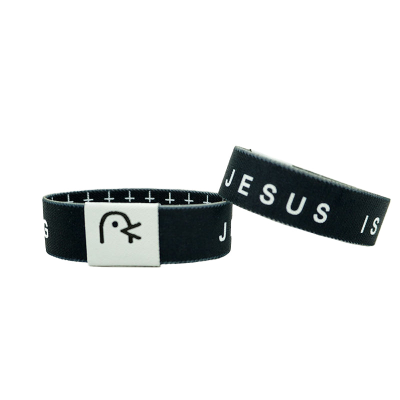 "Unisex bibelarmband med NFC-funktion, justerbart polyesterband, flerfärgat. Stilfullt och meningsfullt accessoarval."