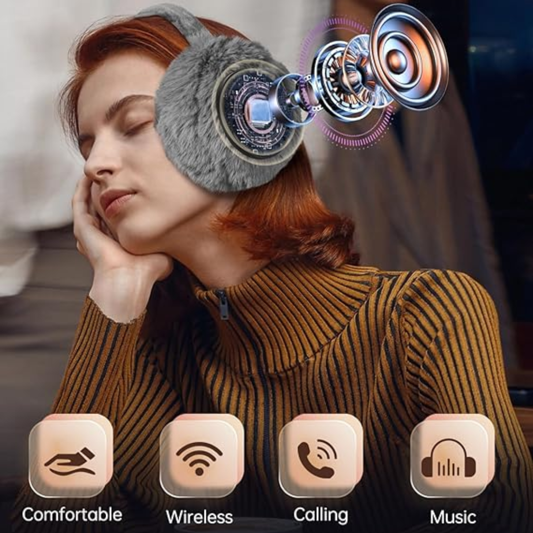 Bluetooth-hörlurar med effektiv ljudisolering. Ger lugn och ro samtidigt som de värmer öronen.