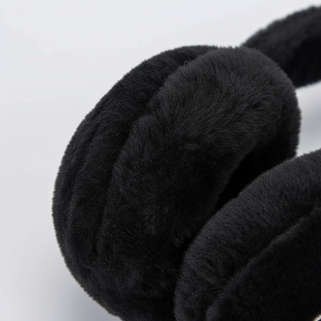Unisex Bluetooth-hörlurar i fleece. Stilrena och varma, idealiska för pendling och musiklyssning.