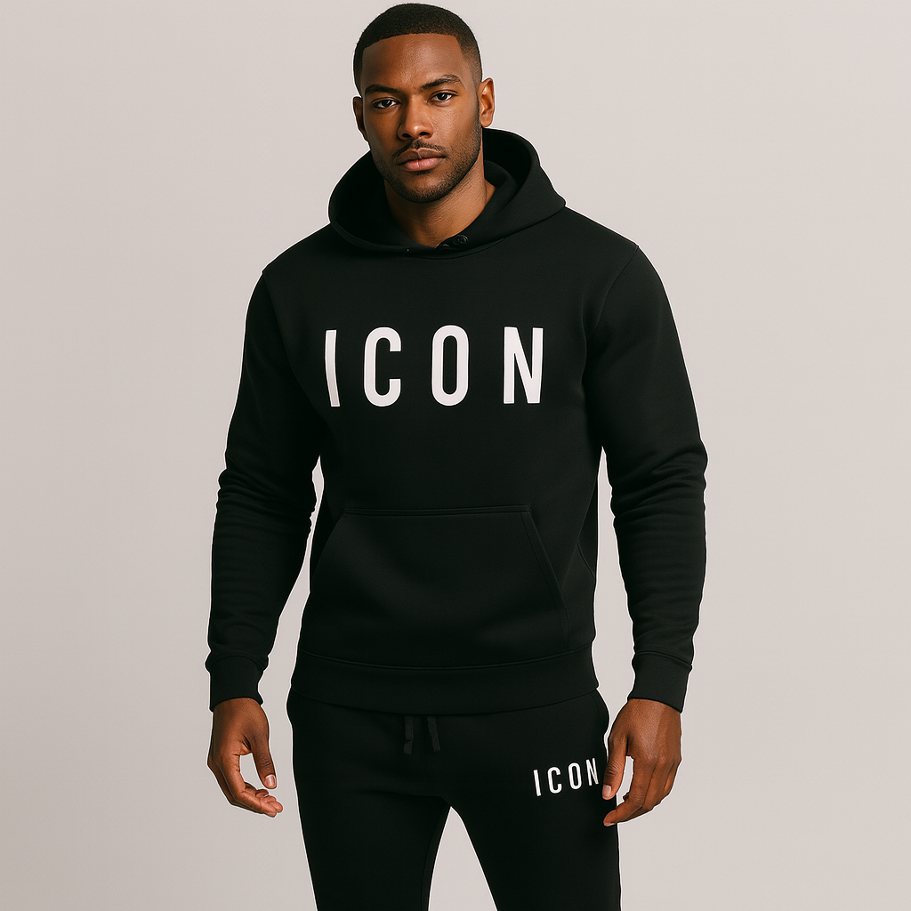 Bekvämt matchande set med hoodie och joggers för män & kvinnor. Idealisk loungewear.