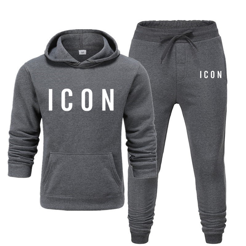 Höst-/vinterkläder: Varmt och skönt unisex hoodieset & joggingbyxor. Callum modell.