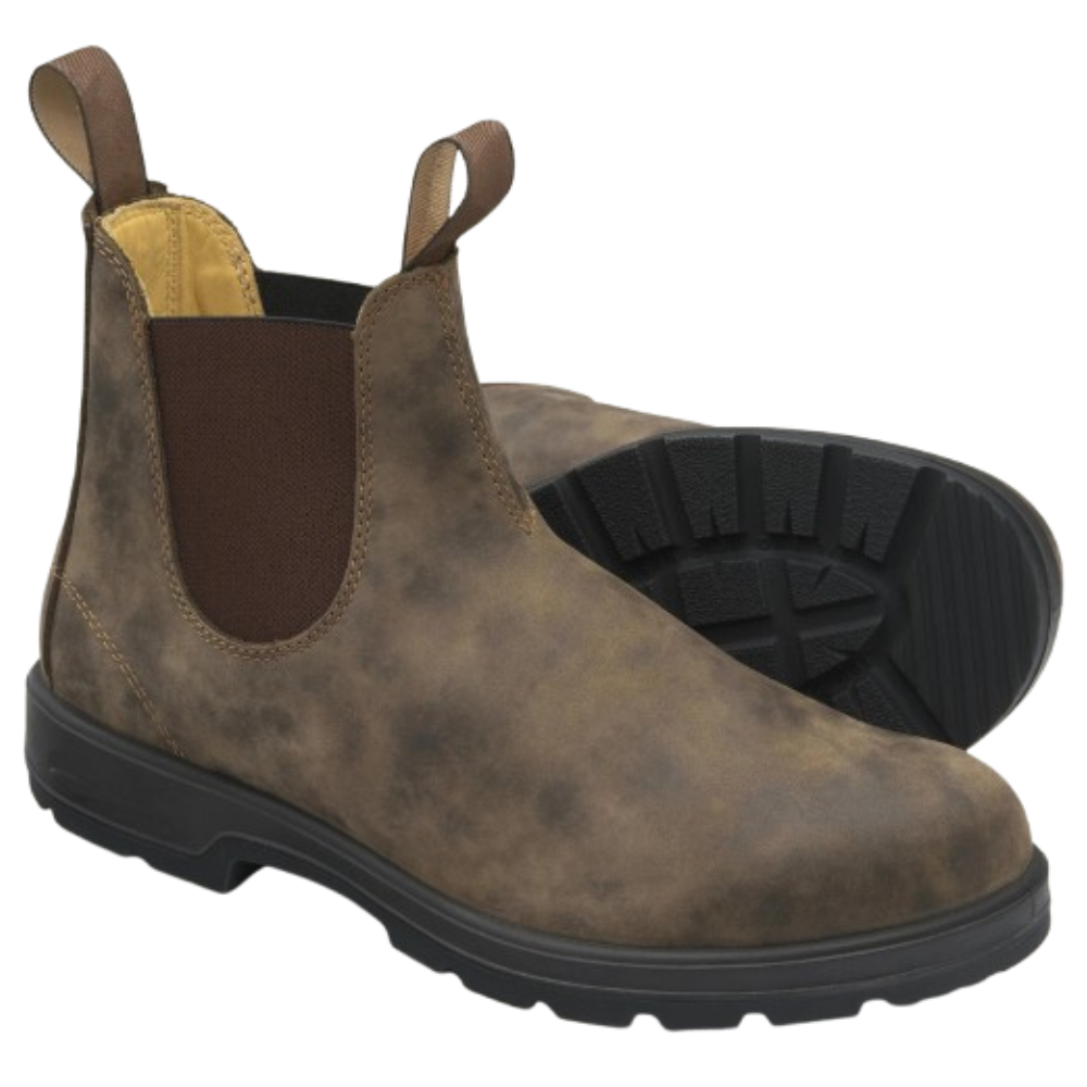 Bruna unisex Chelsea-boots i vinterdesign med synlig yttersula