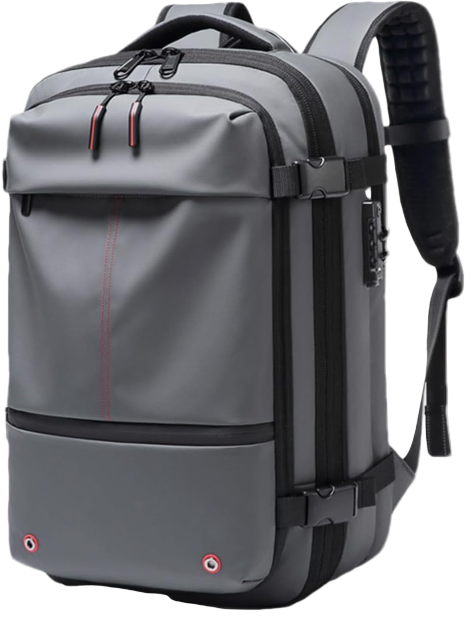 Unisex reseryggsäck 60L, vattentät. Expanderbar för extra utrymme, med stöldskyddat laptopfack.
