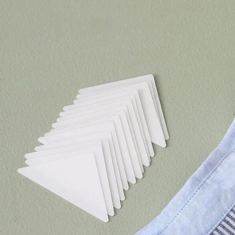Unisex förtjockad PVC-krage anti-vridning kantformare, triangulär form, osynligt stöd för skjortkragar, förbättrad elegans.