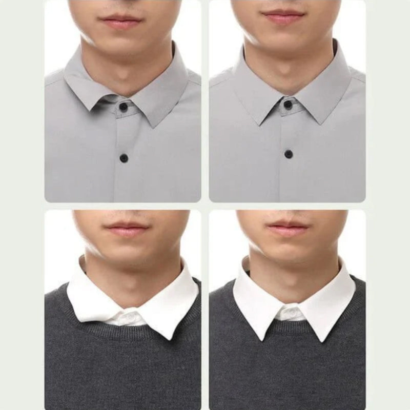 Unisex förtjockad PVC-krage anti-vridning kantformare, triangulär form, osynligt stöd för skjortkragar, förbättrad elegans.