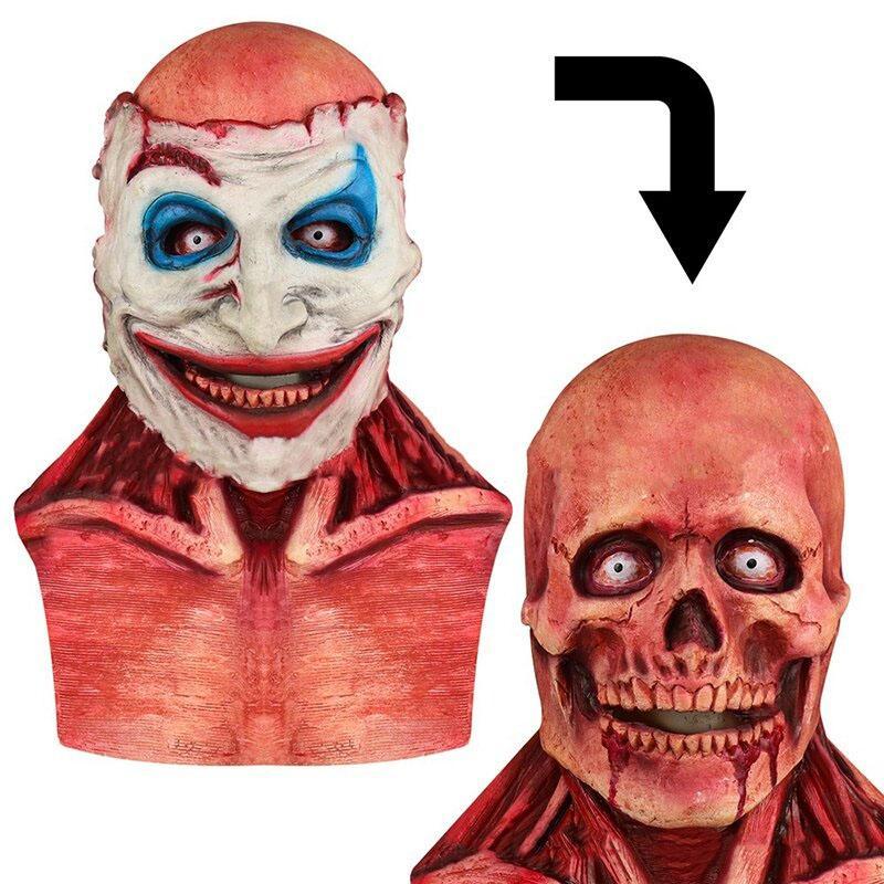 "Unisex Halloween skallemask med dubbel-lager och magnetfäste, skräckdesign."
